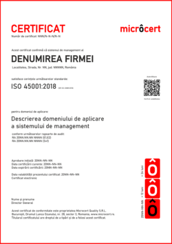 model certificat microcert SSO